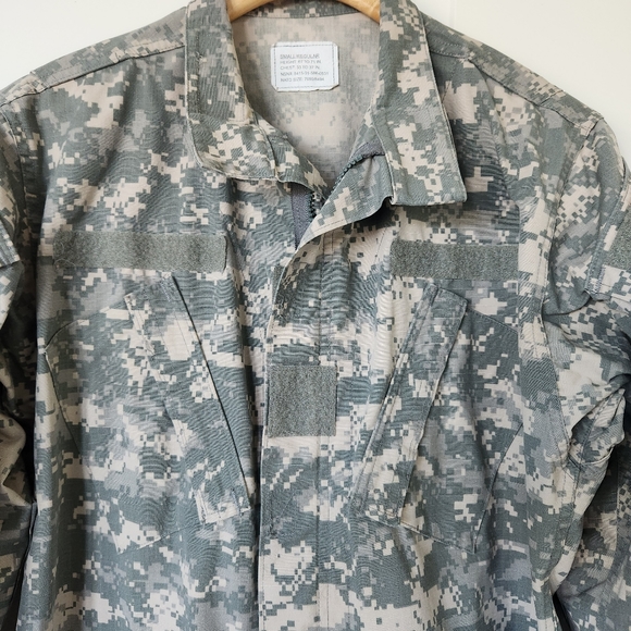 Authentic Military Jacket Camoflage Long Sleeve Pockets Zip Up Small Regular - Picture 5 of 16